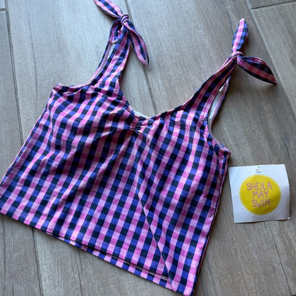 NWT Gingham print bathing suit top (US: 2 / AU: 8)